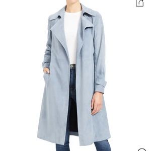 Theory Oaklane Trench Coat in Suede NWT